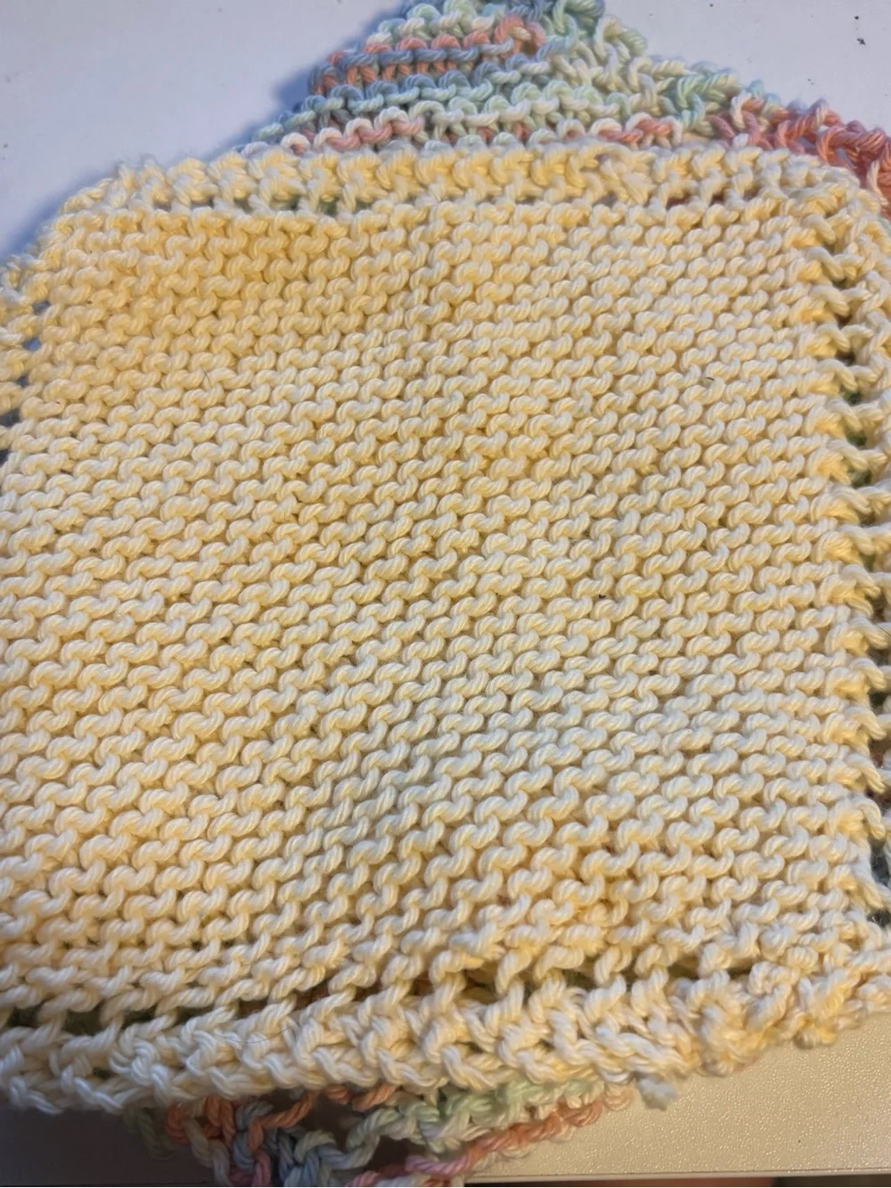 Handmade Cotton Knit Dishcloth Set of 10